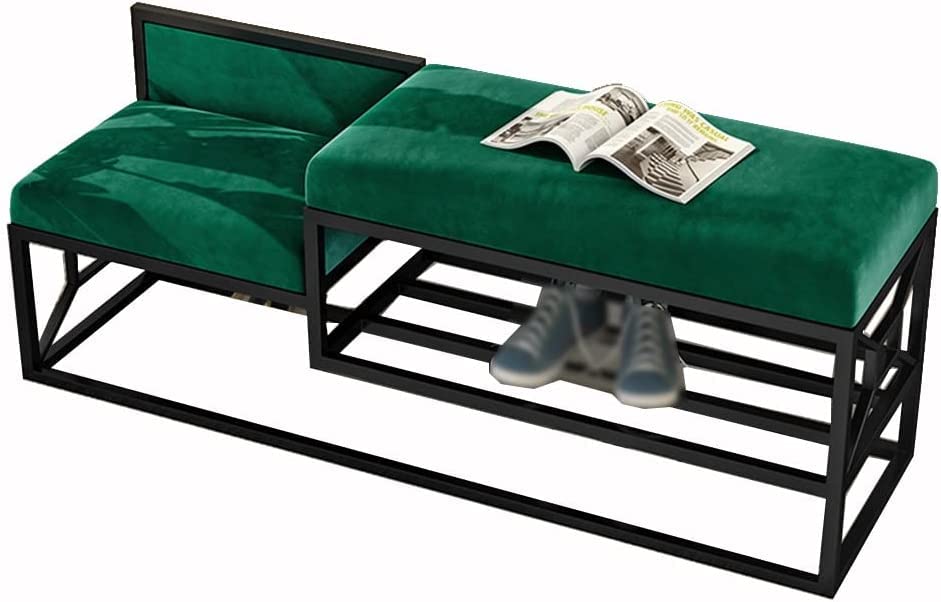 Banc à chaussures rembourré pour un salon et une entrée toujours rangés