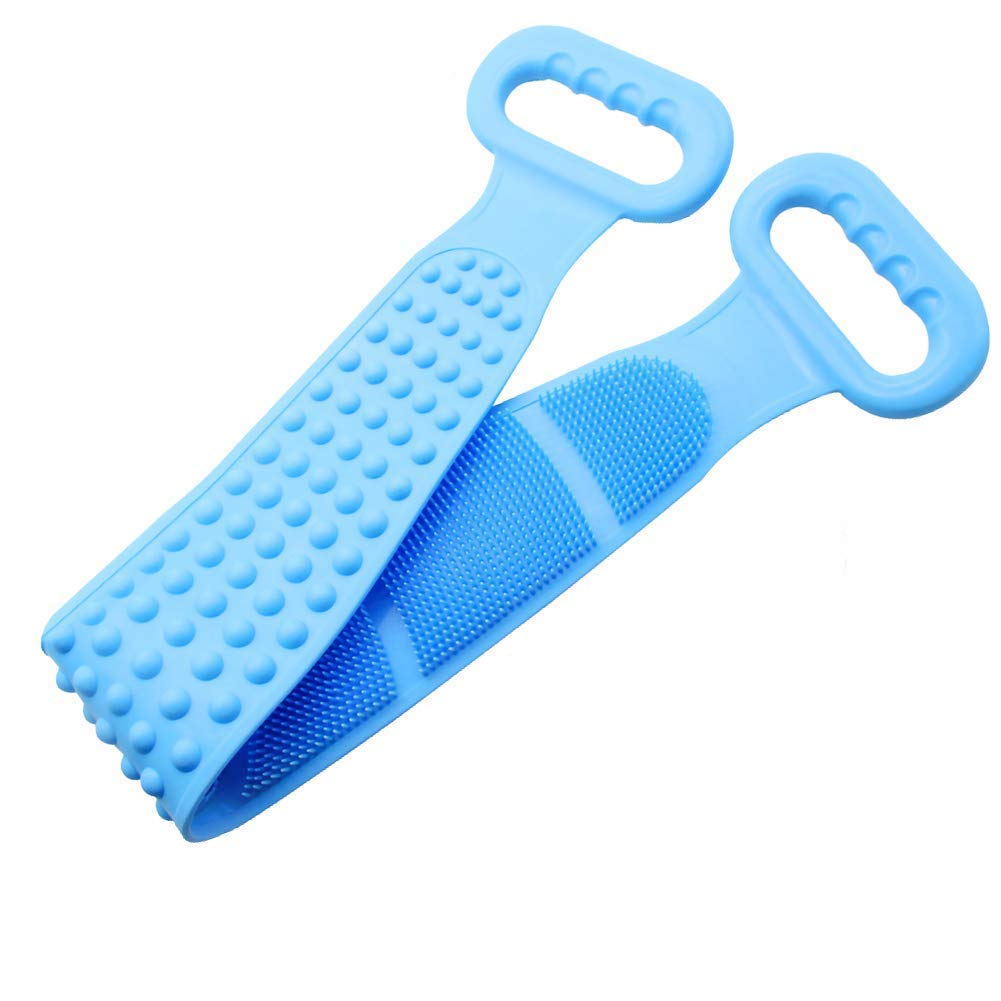 Assist Silicone Bath Belt Body Back Scrubber Double Sided Exfoliating Belt-image-34