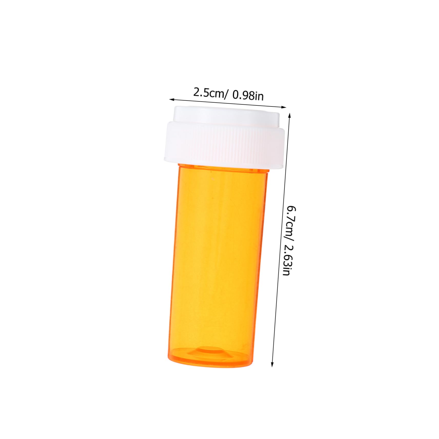 Didiseaon 12pcs Pill Bottle Medicine Bottles Lids Pill Convenient Medicine Container Small Medicine Containers Refillable Pot Liquids Cologne Pill Jars Automatic Pillbox Pp Yellow