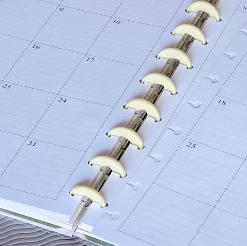 2023-2024 Weekly & Monthly Planner Refill For 8 Discbound Planners, Two Pages Per Week, Junior Size, 5-1/2"X8-1/2" #TOP7