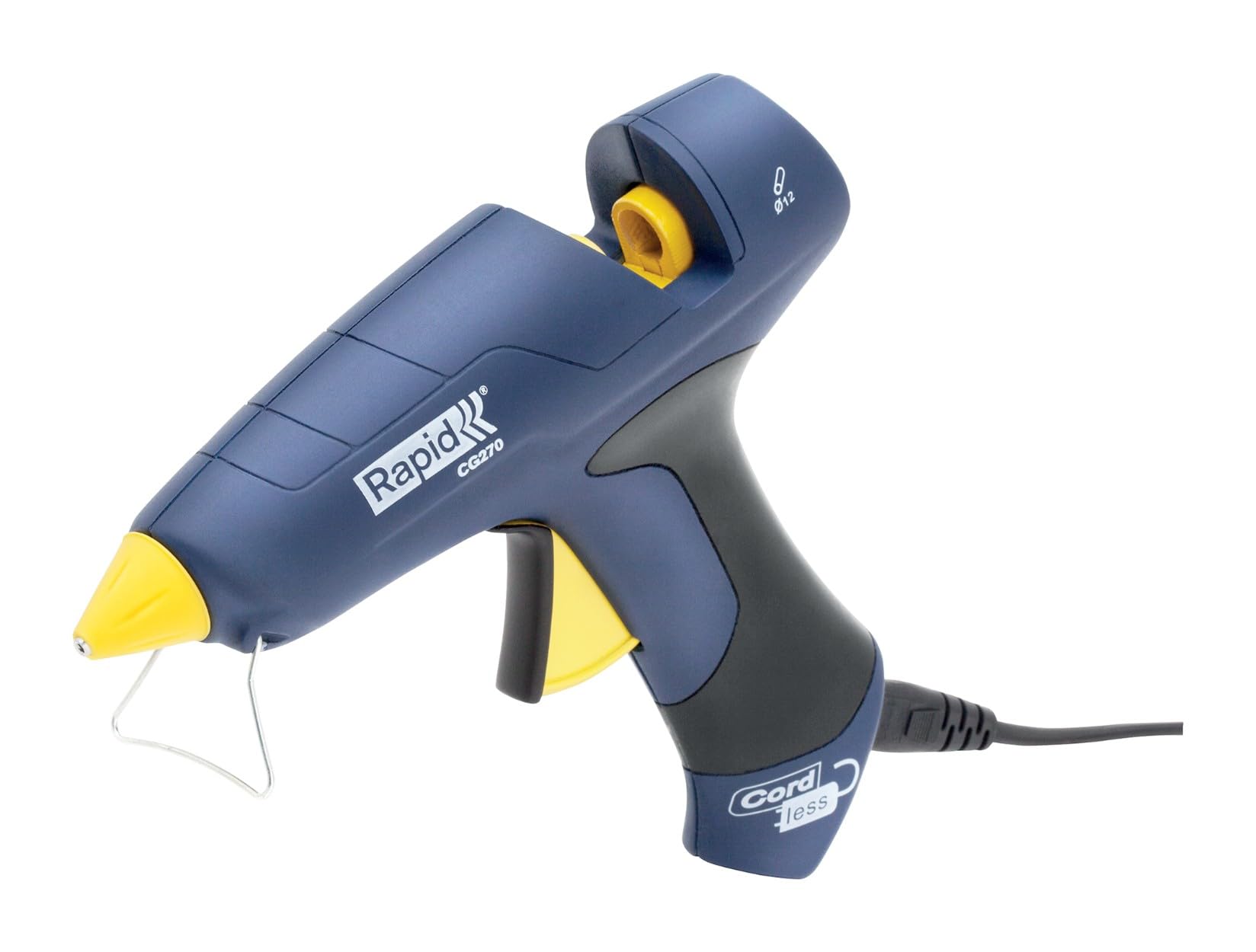 Rapid Pistolet à colle à chaud CG270 en coffret avec 10 bâtons de colle pour fixation et réparation avec câble amovible - Malette de rangement - Débit 350g/heure - 5001445