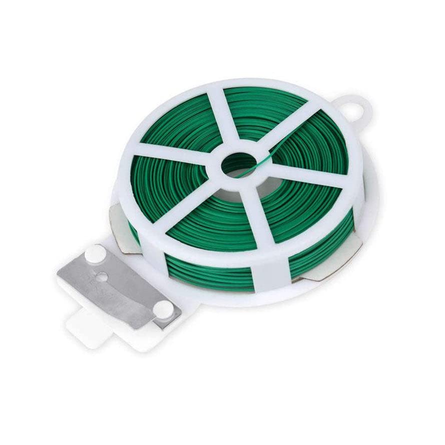 DeoDap Garden Twist Tie Wire Spool (50m) with Cutter for Garden Yard Plant, Tie Use for Plants, Cloth Wire, Binding Bags, Flowers and Trees Cable, Packing Rope - 1pc (Green) (B0BT1PYK7F) Amazon Price History, Amazon Price Tracker
