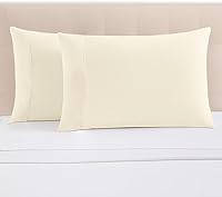 Vista 1 de Pizuna Juego de 2 fundas de almohada 100% algodón de 1000 hilos de tejido satinado de algodón de fibra larga con cierre de sobre, calidad de hotel