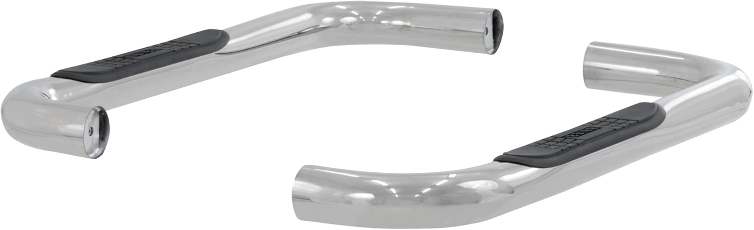 ARIES 35600-2 3-Inch Round Polished Stainless Steel Nerf Bars, No-Drill, Fits Select Jeep Wrangler YJ, TJ