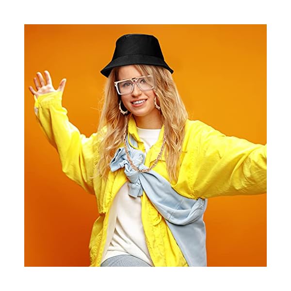 Sintege hip hop costume kit 80s 90s jewelry outfit halloween rapper accessories for women men - image 7