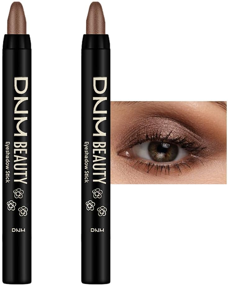 evpct 2Pcs Cream Eyeshadow Sticks Set for Eyes Waterproof, Cocoa Shimmer Matte Eye shadow Stick Pencil Pen Bulk sombras en crema para ojos 21+21