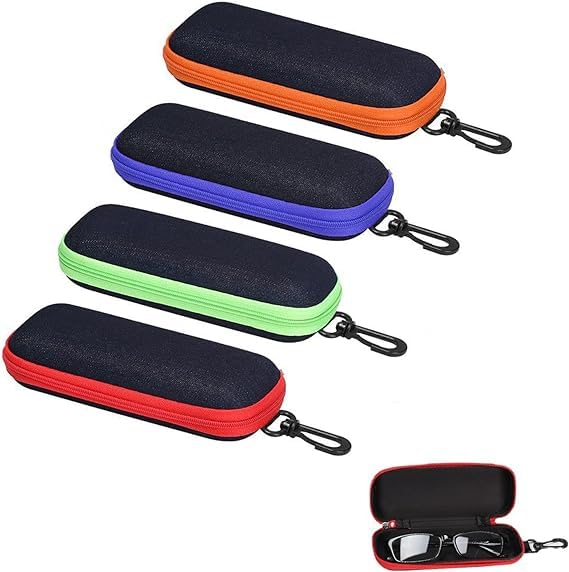 Serenelight 4 Piezas Funda Protectora para Gafas, Funda De Gafas De, Gafas De Sol, Gafas De Lectura, Adecuado para Hombres Y Mujeres, Talla única