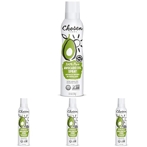 Miniatura 6 de Chosen Foods Aceite de aguacate 100 puro en aerosol de 6 onzas sin OMG punto de humo de 500 F sin propelente presión de aire solo para cocinar