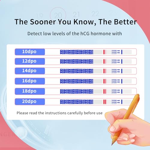 Image of Pregnancy Test Strips Kit with Cup:30HCG + 30 Urine Cups Set HCG Detection Home Pregnancy Test, Extra-Wide 5mm HCG Pregnancy Strip Test Kit,Over 99% Accuracy, Individually Wrapped