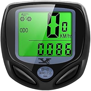 DINOKA Bike Speedometer Wireless, Waterproof Bike Computer and Bicycle Odometer with Automatic Wake-up Multi-Function LCD Backlight Display