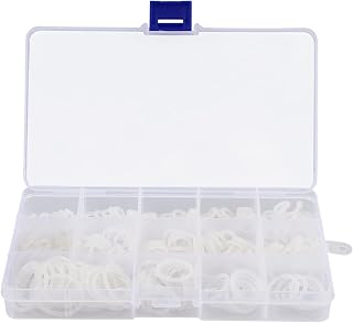 Rubber O Rings Kit, Washer Gasket Assortment O-Ring Assortment Rings Nylon Sealing Washer Rings Faucet Sealing 260pcs