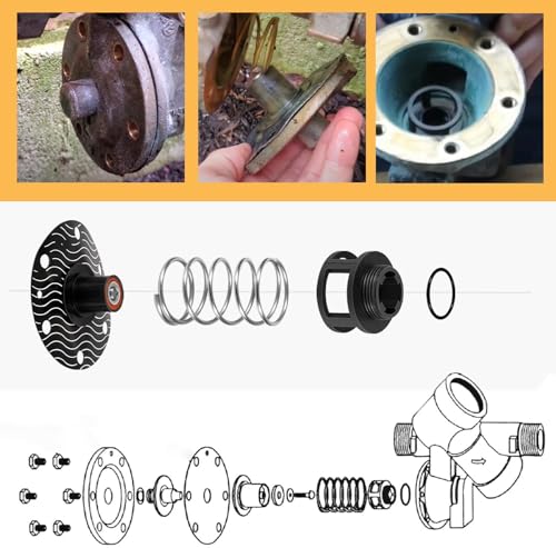 3/4\"-1\" Complete Repair Rebuild Kit/Complete Poppets, Springs and Seats Repair Kit Fits Replace for Zurn Wilkins 975XL and 975XL2 - Thumbnail 4