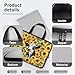 Poceacles Cow Sunflower Laptop Sleeves 10"- 17" Laptop Handle Bag Notebook Carrying Pouch Chromebook Sleeves case for Men Women Neoprene Netbook/Ultrabook Protective Briefcase Pouch Tote, Yellow