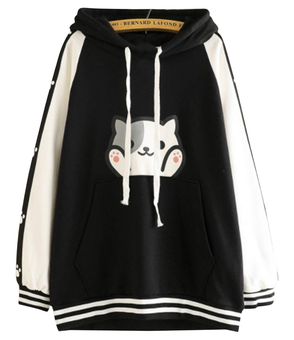 CRB FashionWomens Kawaii Teens For Teenagers Cartoon Cotton Fleece Hoodie Top Shirt Sweatshirt