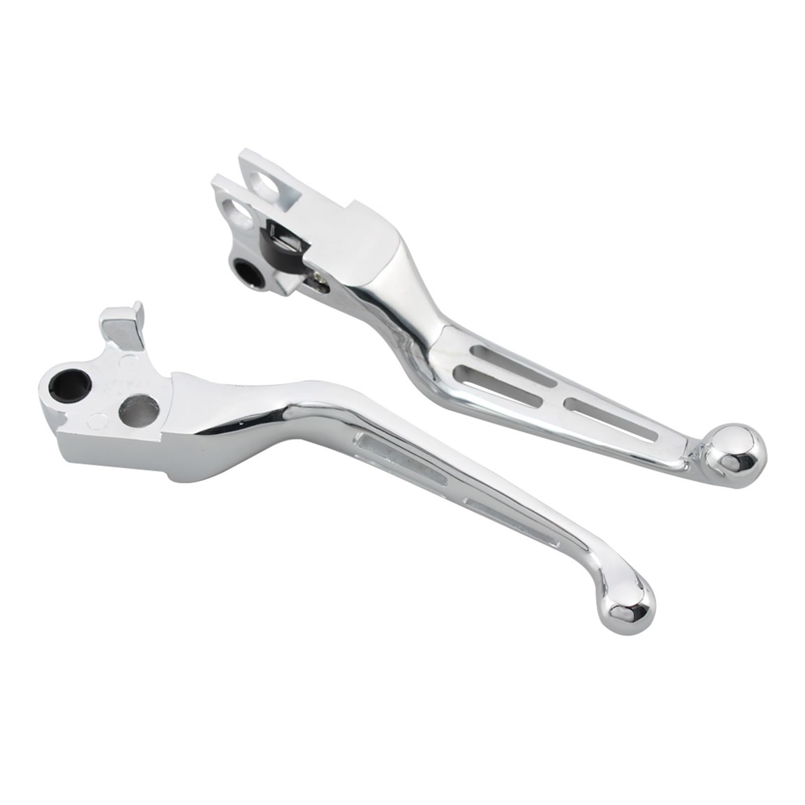 Wkdyriwo Chrome Motorcycle Aluminum Brake Lever Set Slotted Clutch Accessories For Har&Ley Sportster Dyna Street Touring Road Glide Softail Motorcycle Brake Clutch Levers