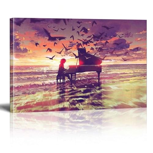Peinture de piano haut de gamme affiche abstraite sans cadre