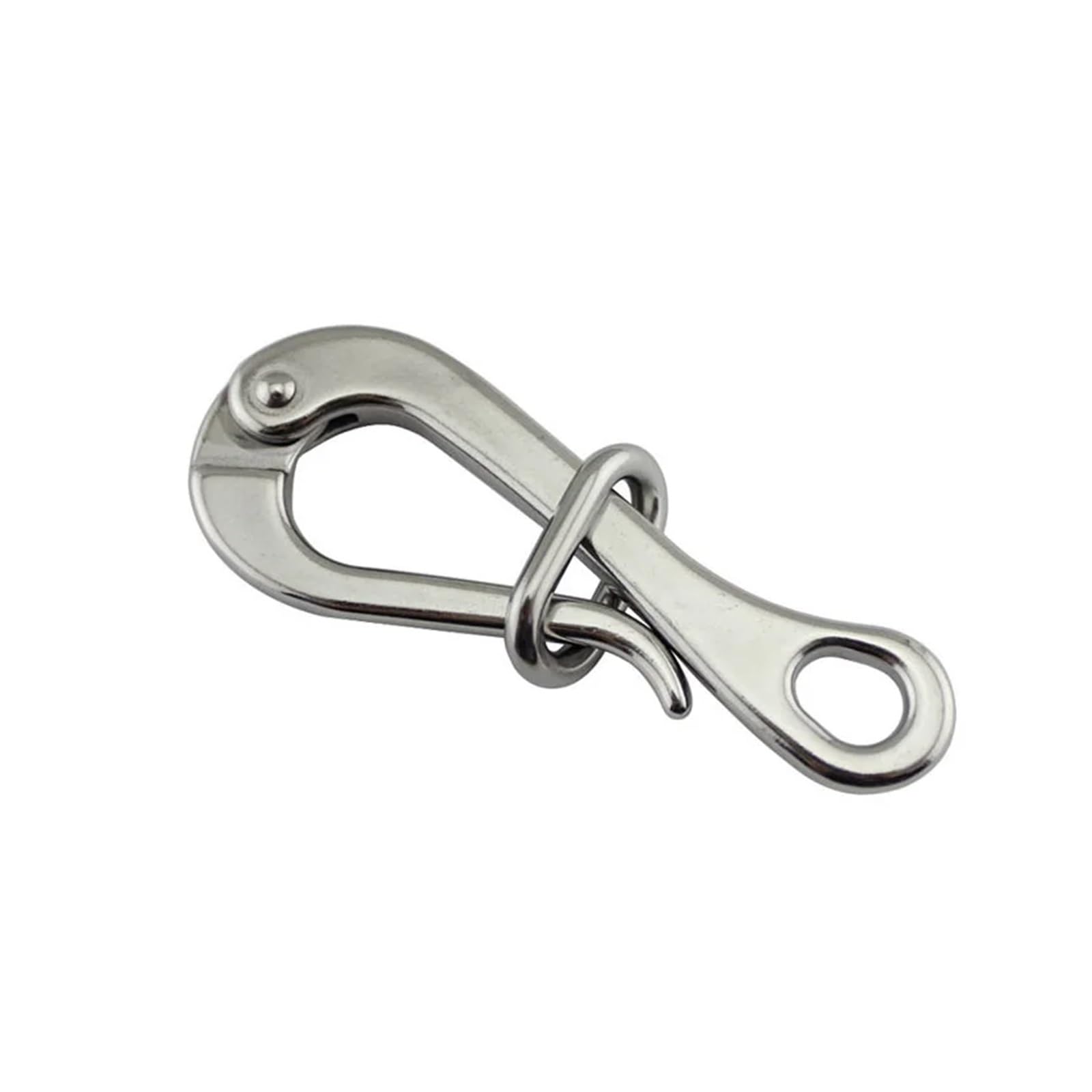 Gancio di sollevamento in acciaio Gancio In Acciaio Inossidabile 316 Con Sgancio Rapido Confezione Da 3 Argento 100mm