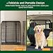 Yaheetech Welpenlaufstall 6-teilig 80cm, Hundeauslauf Einteilige Verriegelung, Verbindungsstangen mit rundem Kopf, Faltbare Freilaufgehege für Hunde Wohnung und Garten, Aufbau werkzeugfrei