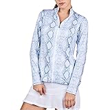 SOFIBELLA UV Feather Womens Tennis Jacket - Anaconda/XS