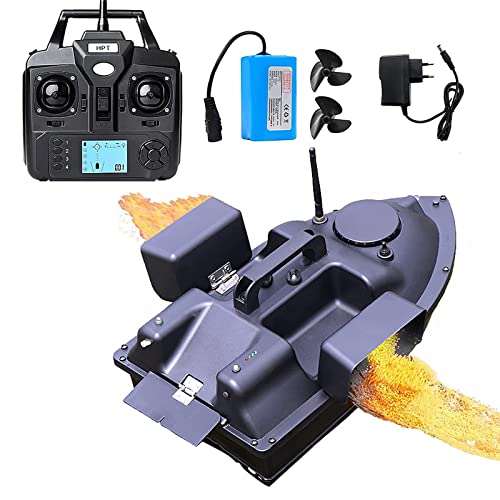 Barco de Cebo de Pesca Barco Buscador Peces Al Aire Libre Posicionamiento GPS De Control 500m con Luz De Noche LED GPS Version - Two-Hand Remote Cover