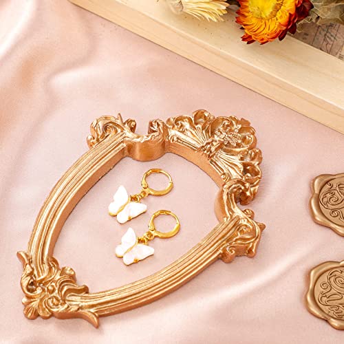 Yulejo 10 Pcs Vintage Resin Picture Frame Antique Photo Frame Vintage Collage Frame Mini Oval Rectangle Frames Wall Hanging Frames For Diy Jewelry Display Home Decor, Without Glass Or Backing (Gold) #TOP5