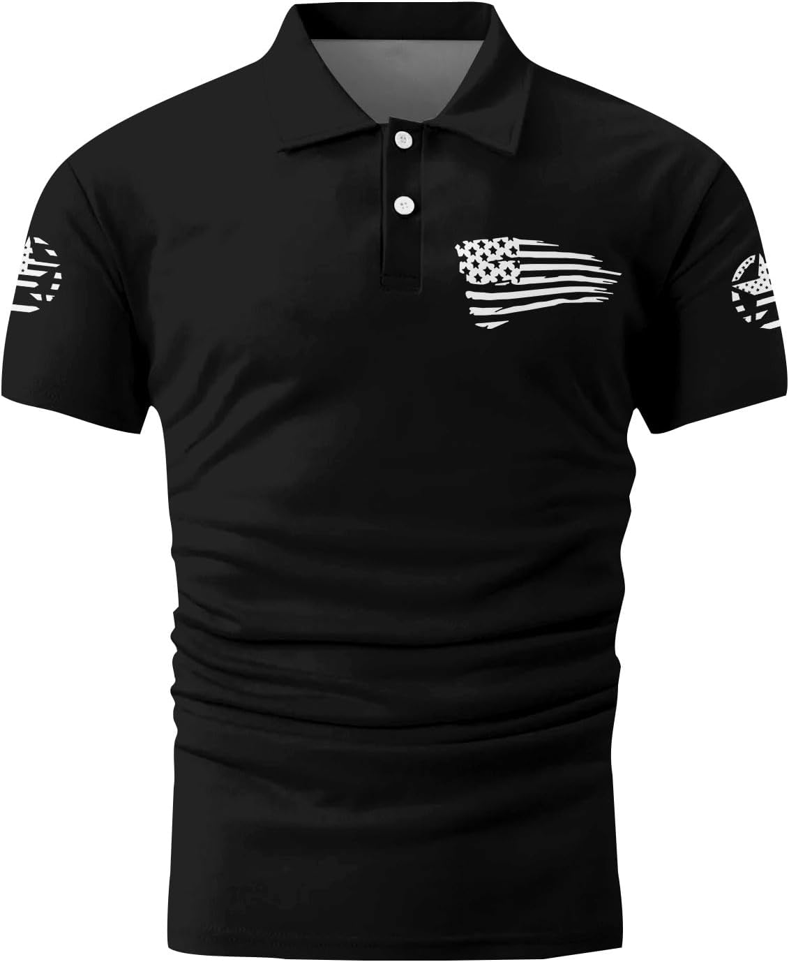 Ymosrh Men's USA Polo Shirt Short Sleeve 250 Years Anniversary 1776-2026 Flag Print Patriotic Golf Shirt, S-2XL