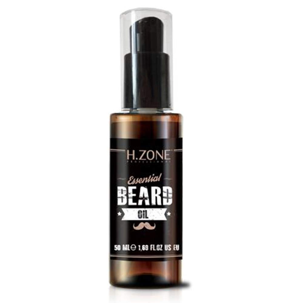 Kit Barba e Baffi + Spazzola H-Zone Essential Beard - Set Composto da Shampoo, Balsamo, Olio, Cera e Spazzola Barba con setole in cinghiale rinforzato + ALTÉAX® Beauty - Ottima Idea Regalo
