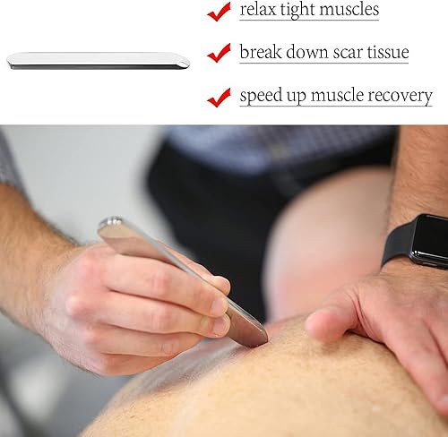 Miniatura 2 de Gua Sha Herramientas de masaje - Herramienta de raspado de acero inoxidable para tratamiento de tejido cicatricial y tejido blando