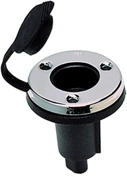 Perko 1045P00DP 2-Pin Plug-in Type with Waterproof Snap-On Cover - Chrome Face with Black Polymer Body