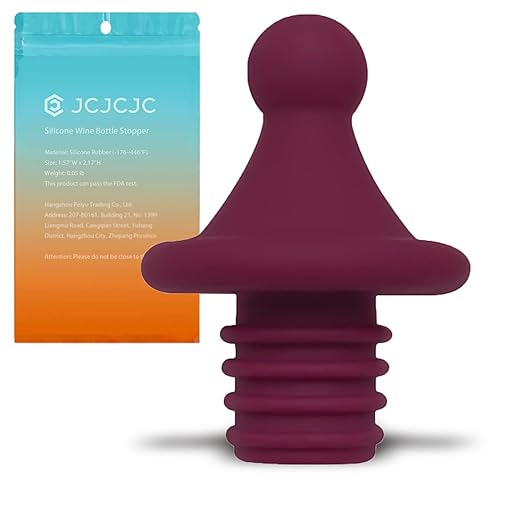 Silicone "Hat" Wine Stopper for Wine Bottles, Tight Bottle Sealer to Keep Wine Fresh, Cute Fun Stoppers for Wine Lovers - Standard Bottles Are Applicable, 1.57 * 2.17in (Dark Magenta)