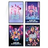 MODEQQ 4 Pièces Huntrs Affiche Decoration Murale, Huntrs Photo sur Toile, Poster Tableaux ...