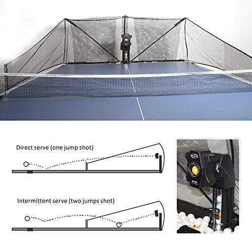 image for Table Tennis Robot with Capture Net, ZXMOTO Automatic Ping Pong Robot 