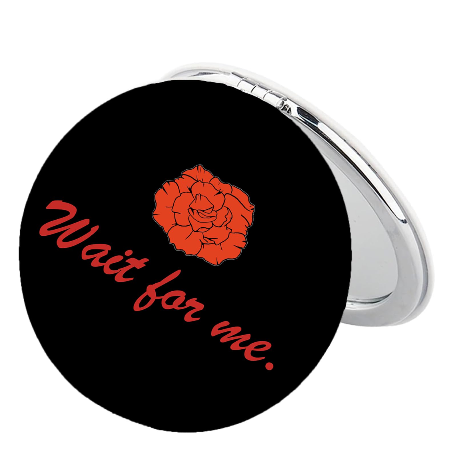 FEELMEM Wait for Me Musical Compact Mirror For Theatre Lover Musical Theatre Fan Gift Mirror Gift For Women Theater Merch (beige)