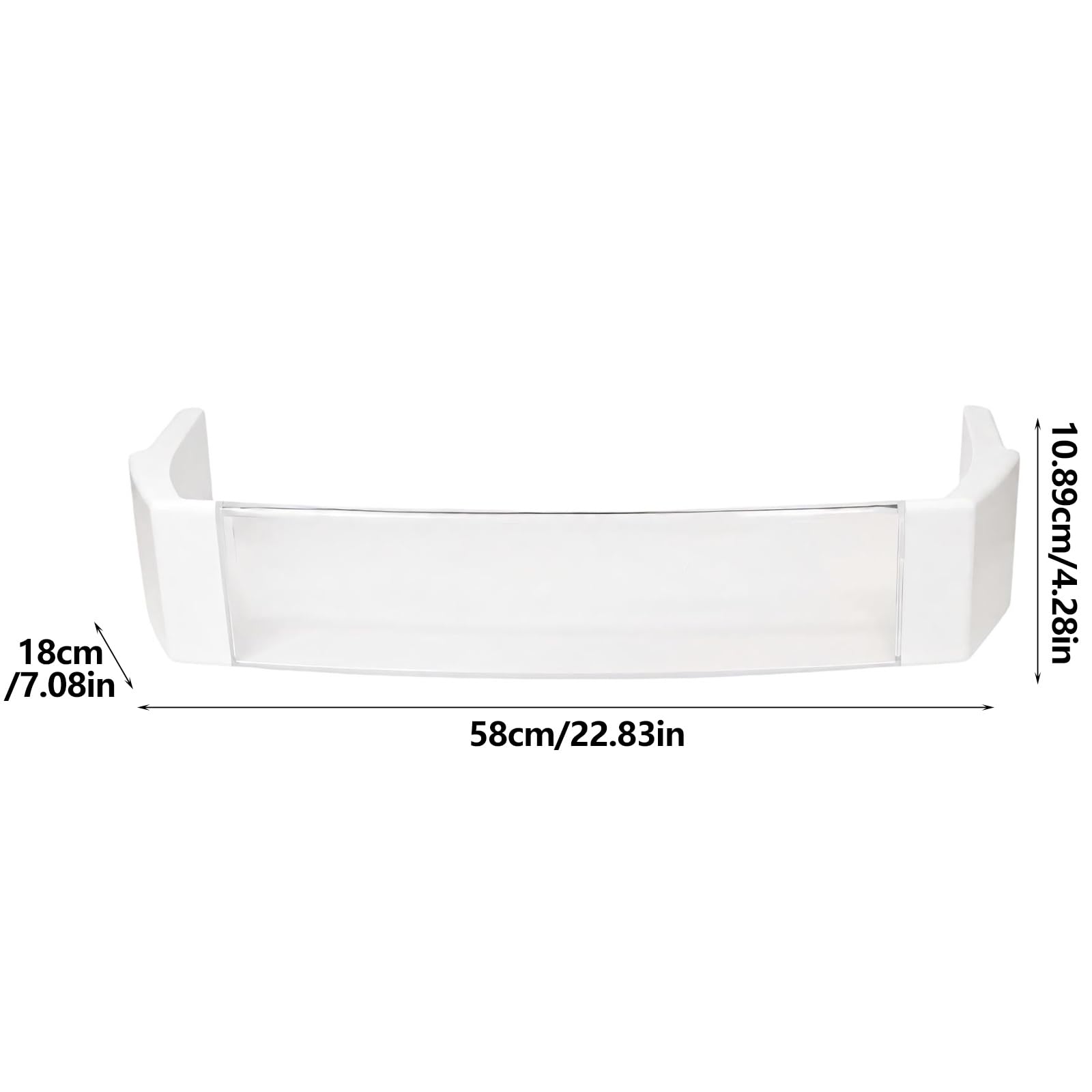 Repisa de Repuesto para Puerta de refrigerador con Panel Frontal