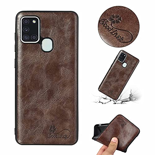 TTNAO Hoesje voor Samsung Galaxy A21S,Retro Stijl Premium Olie Wax Lederen Siliconen Case Zacht TPU Volledige… - Afbeelding 5