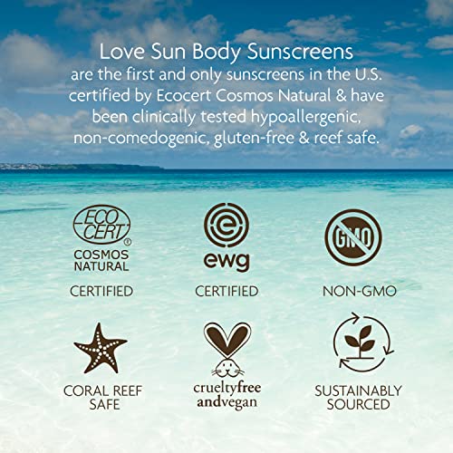 Love Sun Body Mineral Body Sunscreen Spf 30 (Fragrance Free)| Reef Safe Skincare | Zinc Oxide Lotion |100% Natural Origin Moisturizer | Ecocert Certified Cosmos Natural | 3 Fl Oz #TOP6