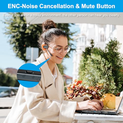 Image of Open Ear Bluetooth V5.4 Wireless Headphones with Noise Cancelling Mic