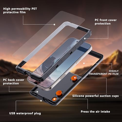 Funda impermeable para teléfono universal de 6.9 pulgadas compatible con iPhone y Samsung 5