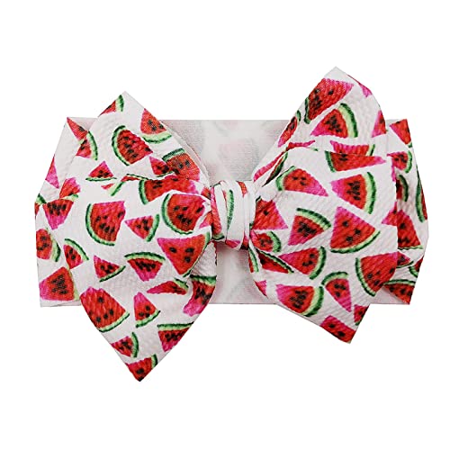 Baby Girls Headbands Hair Accessories for Girls Sweet Children Heart Watermelon Floral Print Bow Headband Hair Band Accessory Hair Headwear Girls Headbands for Kids - Watermelon