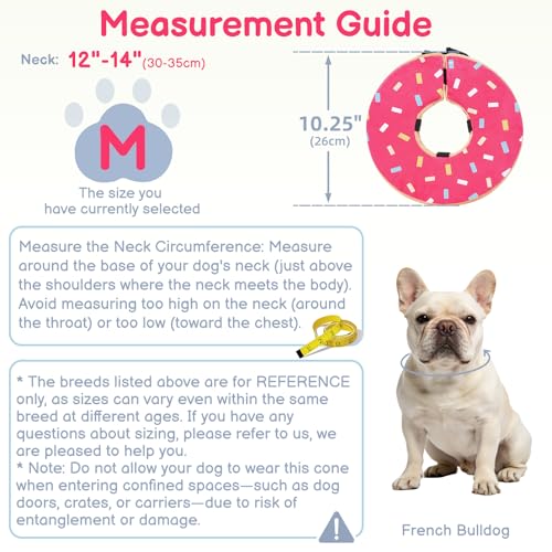 Image of Dog Cone, No-Inflation Sponge Donut Collar for Dogs After Surgery