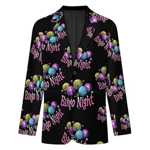 It's Bingo Night Men's Blazers Jacket Slim Fit Business Sport Coat Two Buttons Casual Suit Jacket for Work Party4