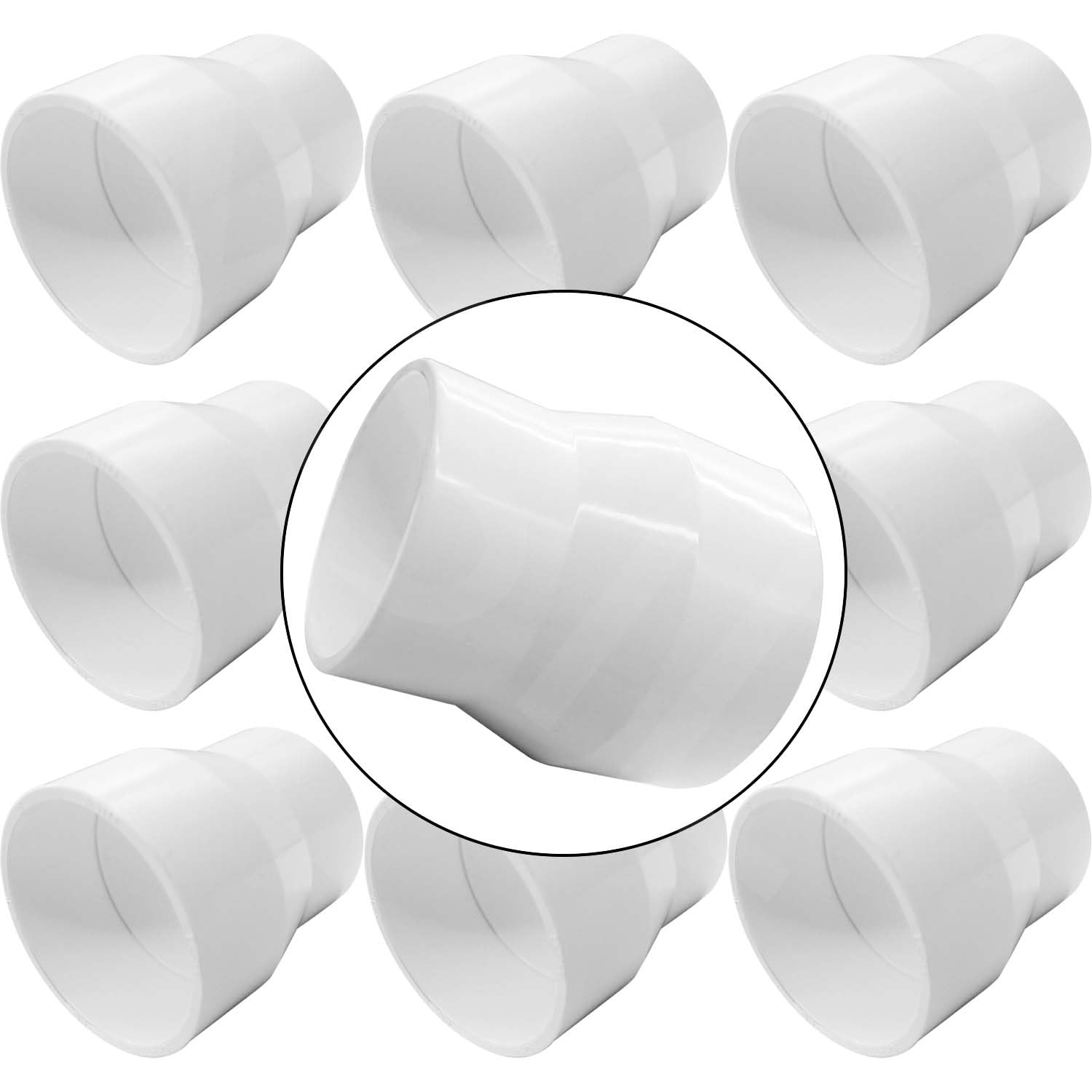 Adaptateur réducteur en PVC pour raccordement de tuyau d'arrosage et évacuation maison