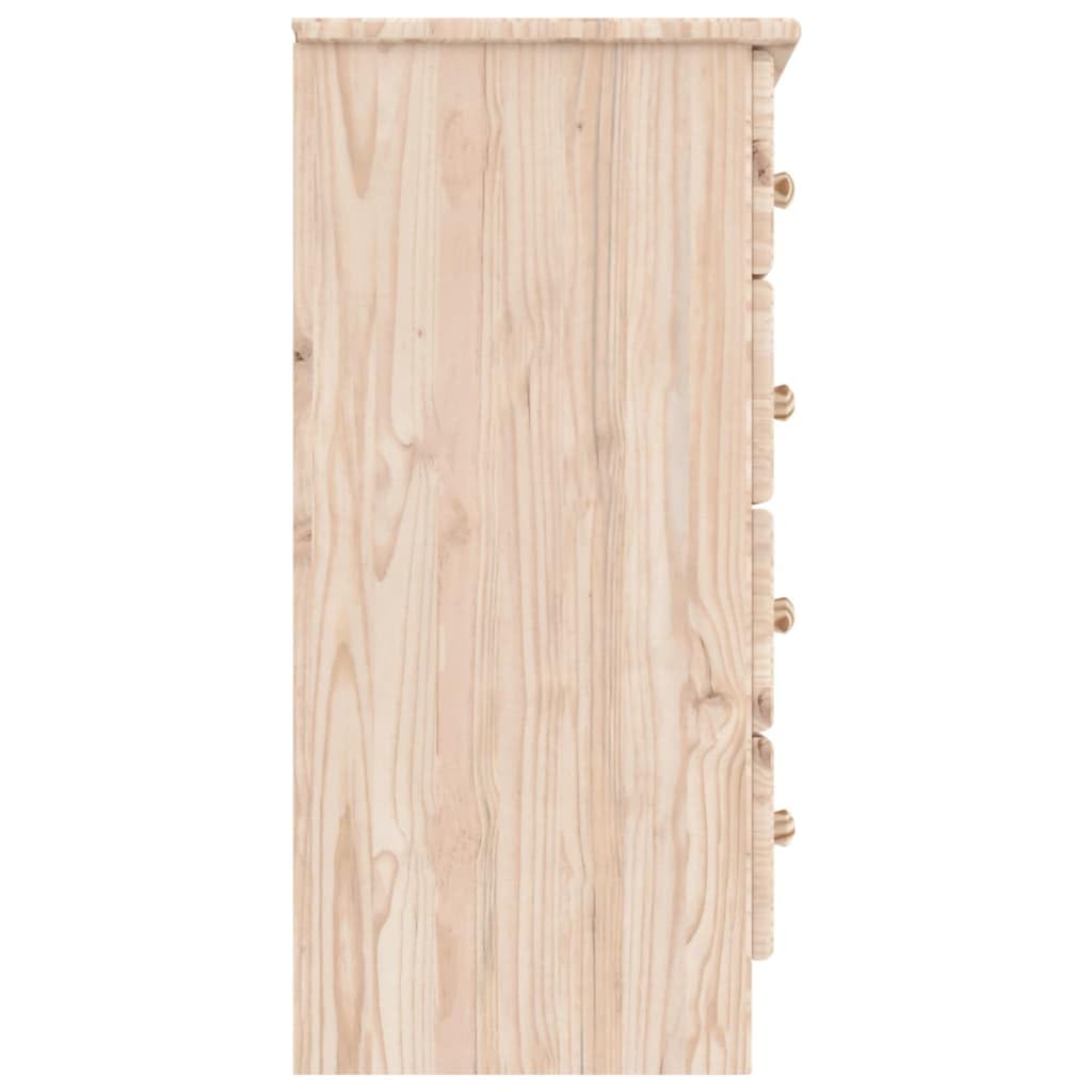 vidaXL Cómoda Alta Madera Maciza Pino 77x35x73 cm