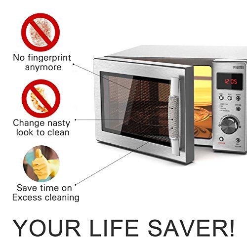 Ougar8 Refrigerator Door Handle Covers Protective Electrical Kitchen Appliances Gloves Fridge Microwave Dishwasher Door Cloth Protector-Catches Drips,Fingerprints Dust Covers (8" L4 W, Gray Plush) #TOP2