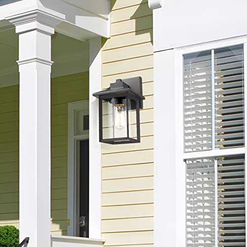 Rosient Outdoor Wall Mount Lights, H11.84 Exterior Wall Sconces, Outdoor Lighting Fixture, Exterior Lantern, Lighting Fixture for Patio, Porch (Black, 11.84" H) by Rosient - Used condition - Image 4