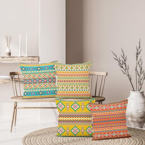 Yanutan Colorful Bohemian Throw Pillow Covers thumb #4
