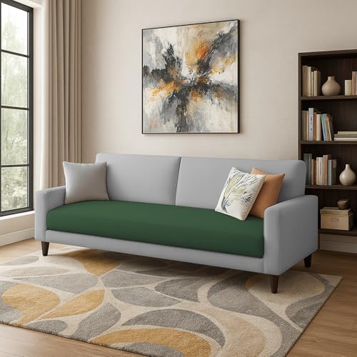 Image of Kathleen 3 Seater Sofa Set for Living Room - Foldable Convertible Couch Furniture for Home, Office or Guest Use, Modern Designer Stylish Comfortable (Green Grey)