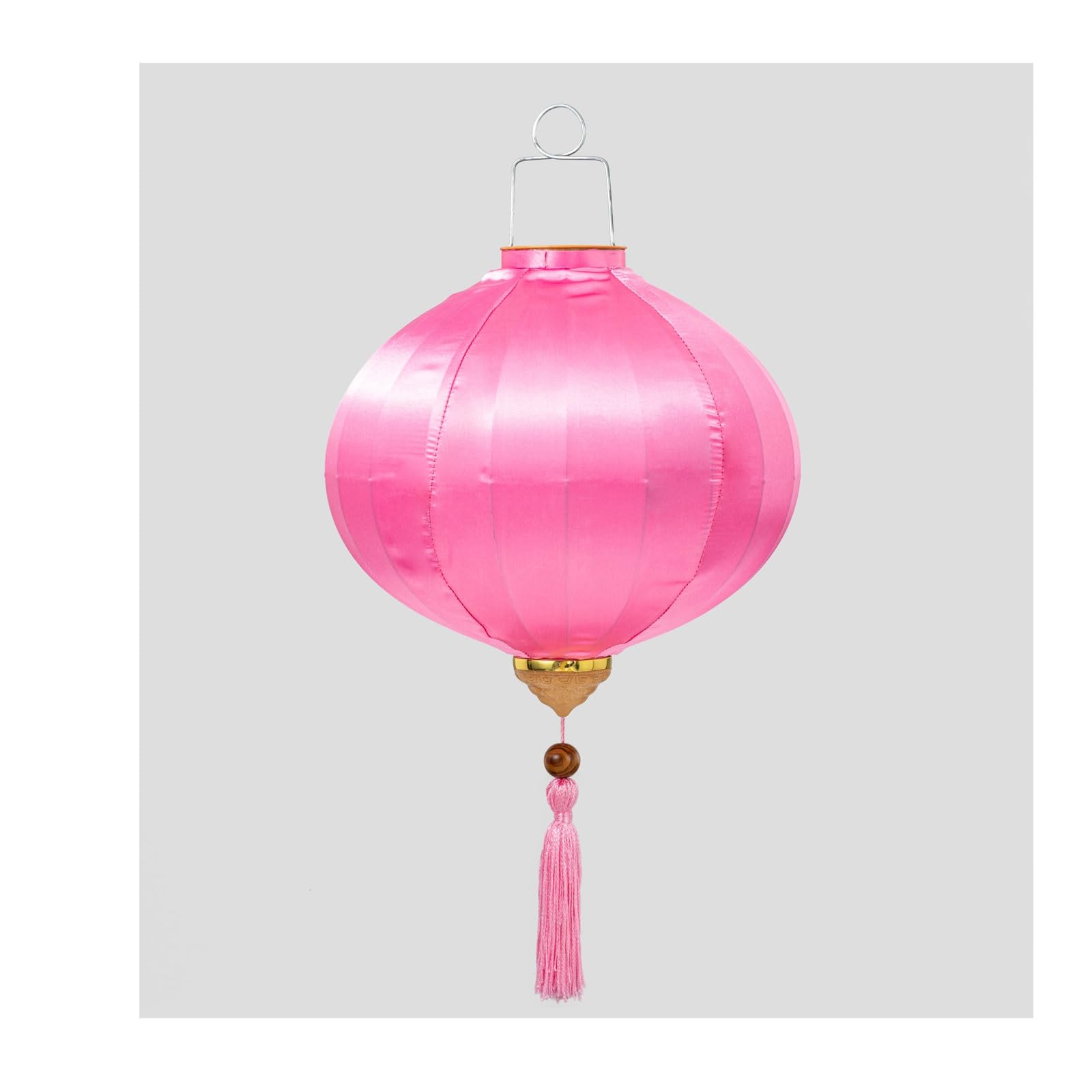 Asian Lantern, 12inch/30cm Chinese Silk Lantern Traditional Solid Color Round Hanging for Outdoor Garden Wedding Party Festival Decoration(Pink)