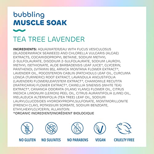 Seaweed Bath Co. Bubbling Muscle Soak, Tea Tree Lavender Scent, 12 Ounce, Sustainably Harvested Seaweed, French Sea Clay, Arnica #TOP2