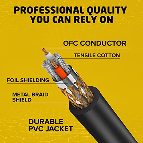 Brendaz Balanced Xlr Female To Xlr Male 3-Pin High Performance Pro Microphone Cable Compatible With Shure Sm58-Lc, Sm58S, Sm57-Lc, Sm7B Vocal Microphone (10-Feet) #TOP2